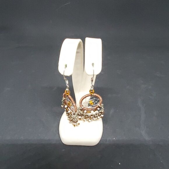 Dangling Dream Catcher Earrings - Picture 1 of 3